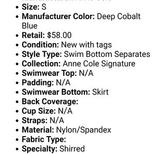 Anne Cole Swim - Anne Cole Swim shirred skirt bottom Anne Cole Swim - Anne Cole Swim shirred skirt bottom
